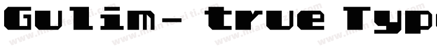 Gulim- true Type字体转换